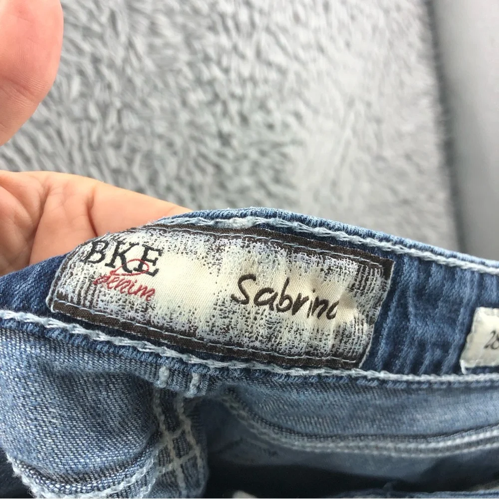 BKE Buckle Shorts Womens Size 28 Sabrina Denim Blue - Picture 7 of 11